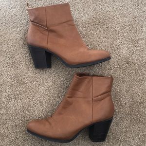 Brown Leather Booties